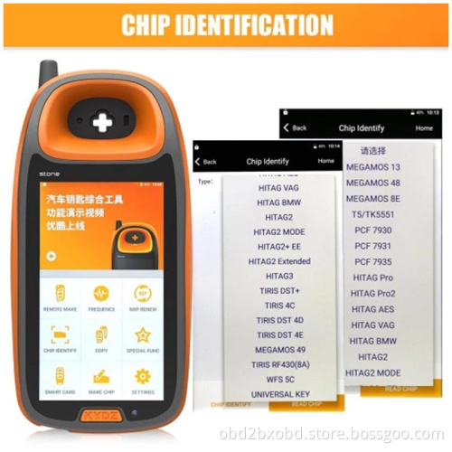 KYDZ Smar t Key Programmer Android Handheld Supports Remote Test Frequency-Refresh Generate Chip Recognition-Smart Card Generate